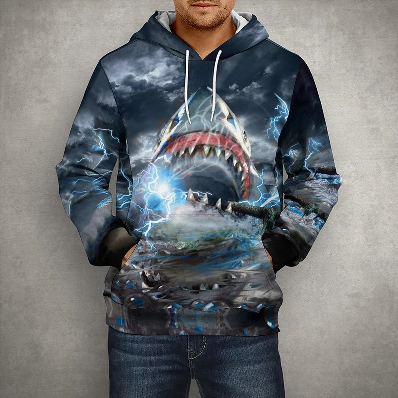 

2023 New Style Whale Shark Animal Hoodies Womens Mens Causal Sweatshirt Long Sleeve Sharks Print 3d Hoody Pullovers Homme Tops