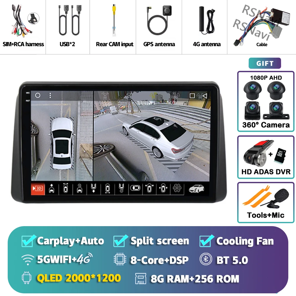 

Android 14 Carplay авто радио мультимедиа для Dodge Caravan для Chrysler Grand Voyager 5 2011-2015 авторадио стерео головное устройство