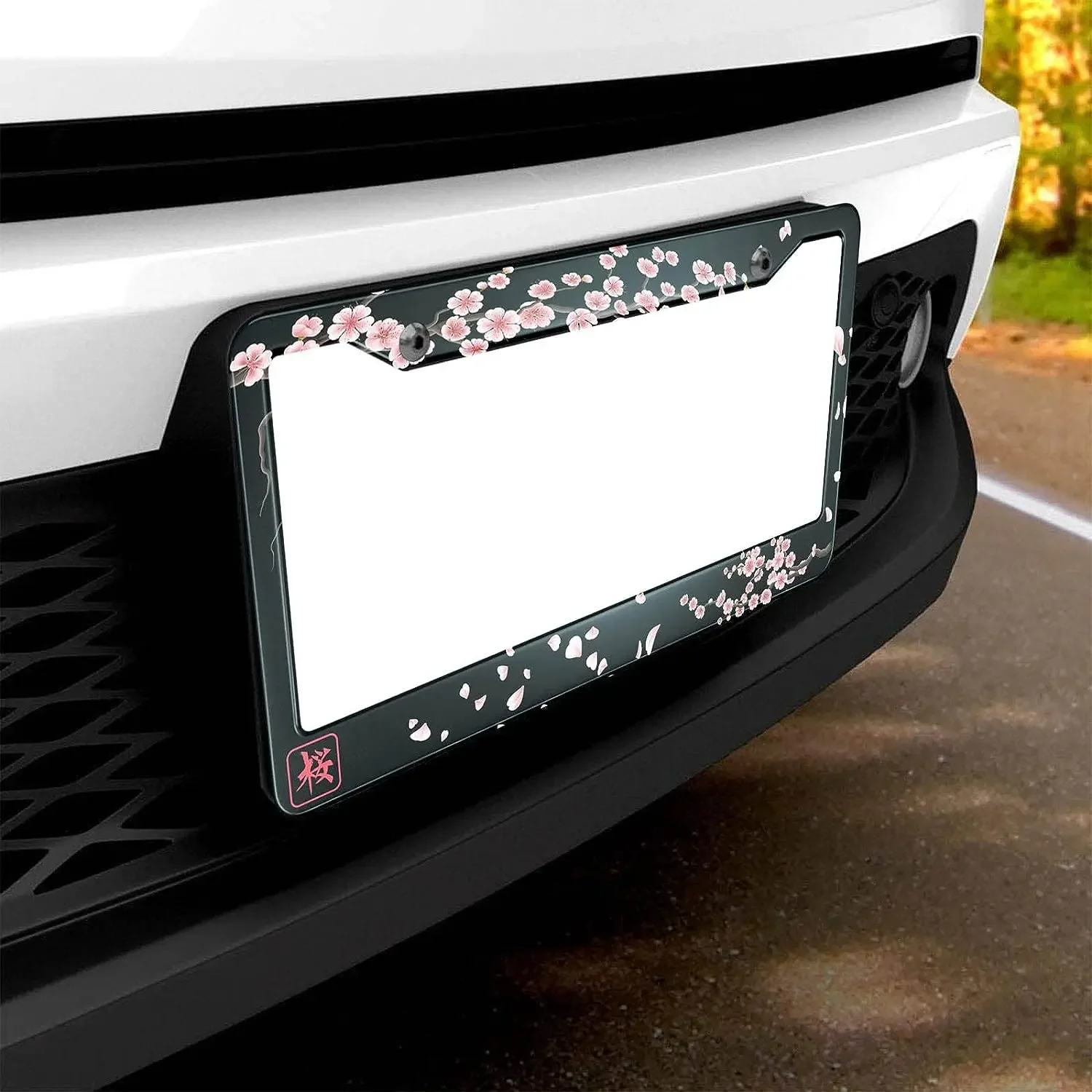 Японская рамка для номерного знака Cherry с цветущими цветами передних знаков