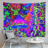 rainbow mushroom wall hanging tapestry bohemian ocean world modenr art carpet internet broadcas psychedelic household home decor