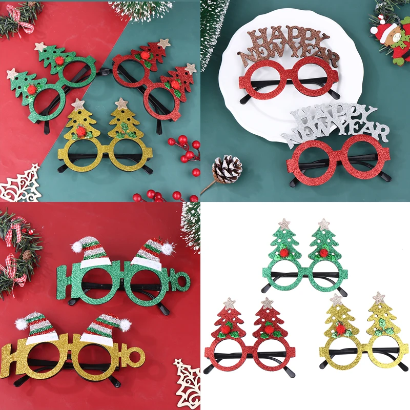 

Украшения для рождественской вечеринки, детский подарок для взрослых, Санта очки со снеговиком, Рождественский Декор, новый год 2023