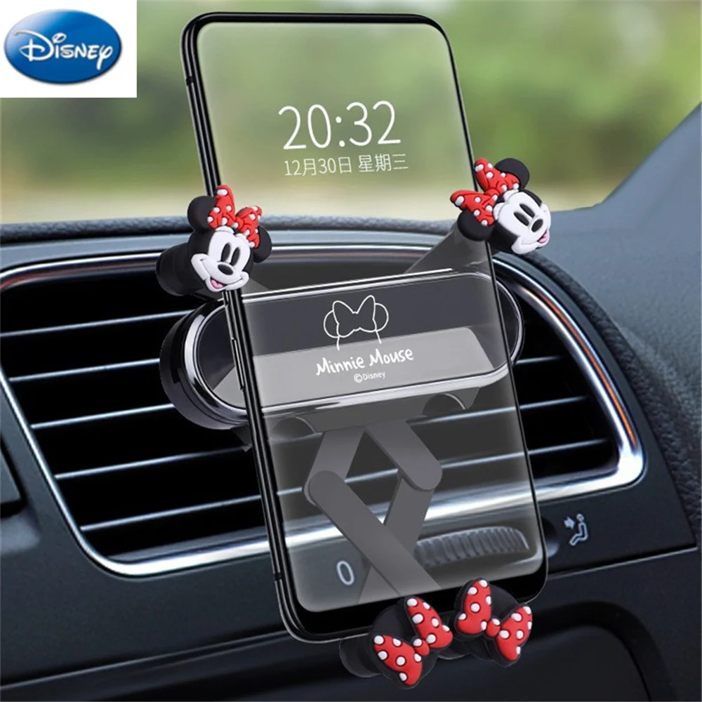 Disney Car Phone Holder Mickey Mouse Minnie Mouse Original Travel Navigation Stand Suitable for Apple and Android Good Gift