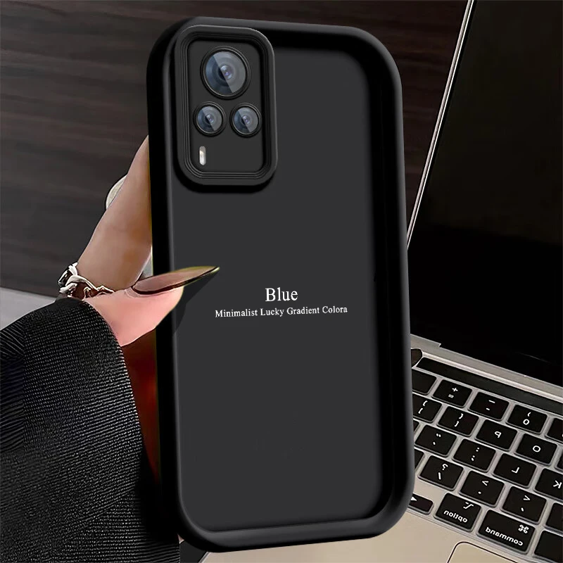 Мягкий чехол с упрощенным английским синим серебряным рисунком для VIVO Y35m Y78 Plus Y78m