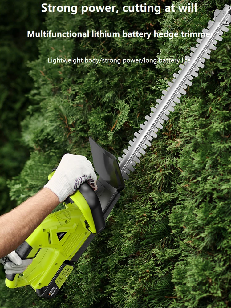 Electric Hedge Trimmer Charging Mode Multifunctional Lithium Battery Brushless Double Edge Saw Tea Tree Pruning Machine Garden