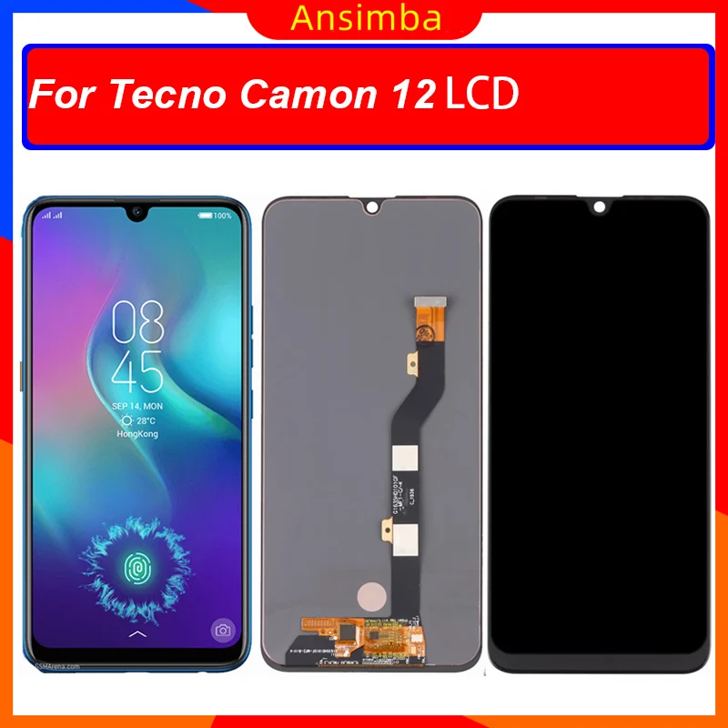 

High Quality Black For Tecno Camon 12 CC7 CC7S LCD Display Touch Screen Digitizer Panel Assembly Replacement For Camon 12 LCD