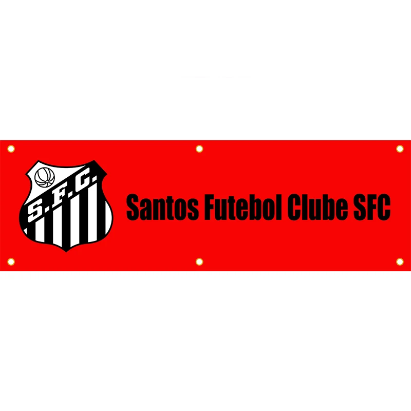 

Santos Futebol Clube SFC Banner Customize Football Club Flags 1.5*5ft (45*150cm) Custom Advertising Decoration Banner yhx0515