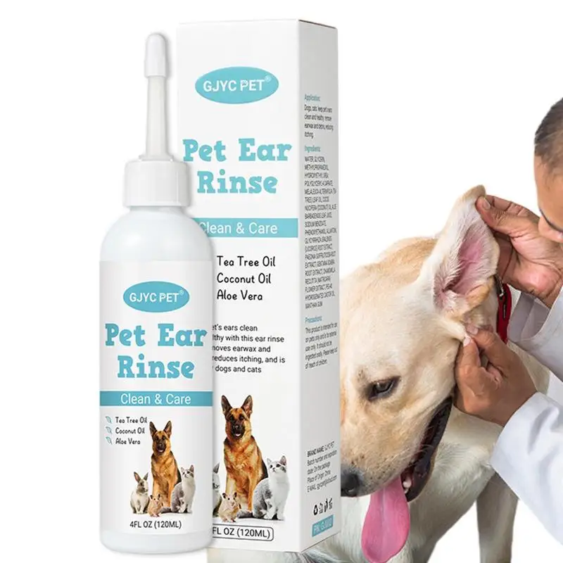 

120ml Effective Cat And Dog Ear Drops Infectiones Control No Irritation Pet Care Drops harmless formula drop pet supplies