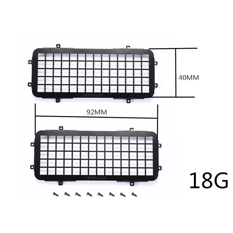 

2X For MN D90 D99S MN99S 1/12 RC Car Upgrade Parts Metal Stereoscopic Window Mesh Protective Net Accessories