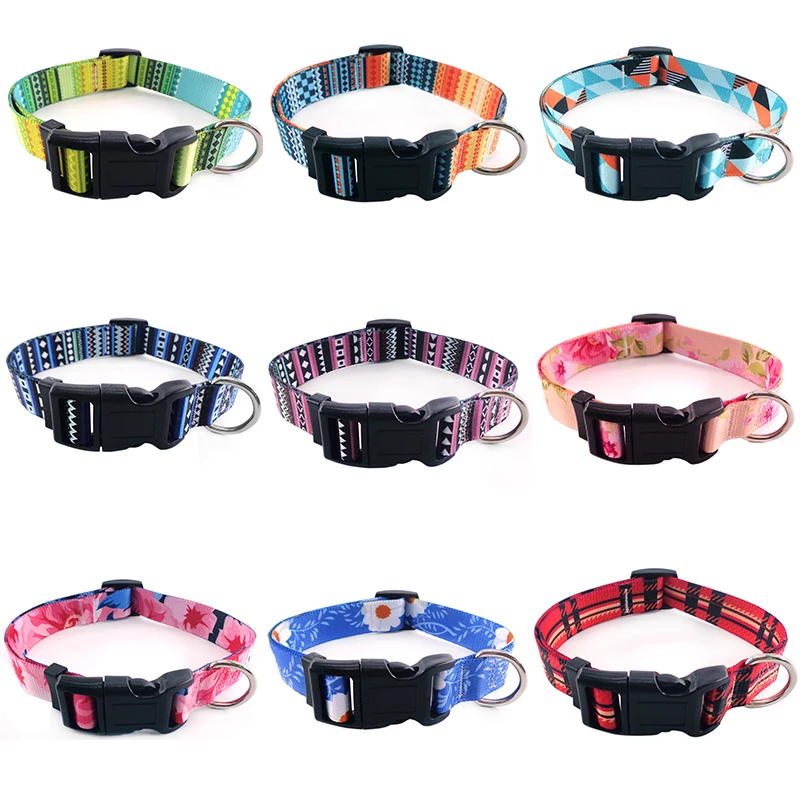 

Wholesale With Bell Collars Delicate Safety Casual Nylon Dog Collar Neck Strap Fashion Adjustable Bell Pet Cat Dog Collar