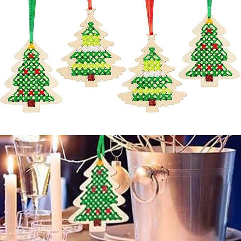 10 шт. деревянный кулон для шитья своими руками набор вышивки крестом сделай сам