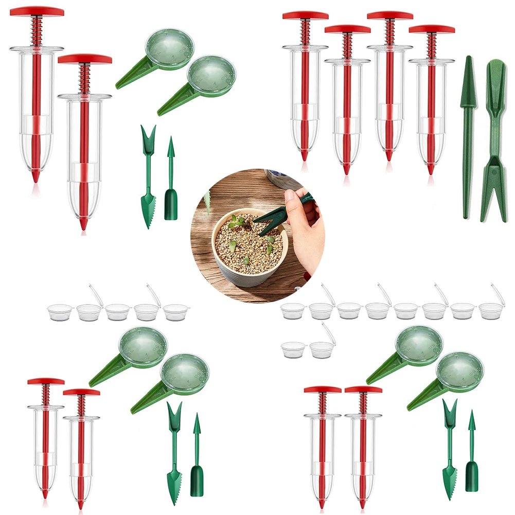 Мини-разбрызгиватель семян маленький инструмент для посадки с 2 ручками легкий