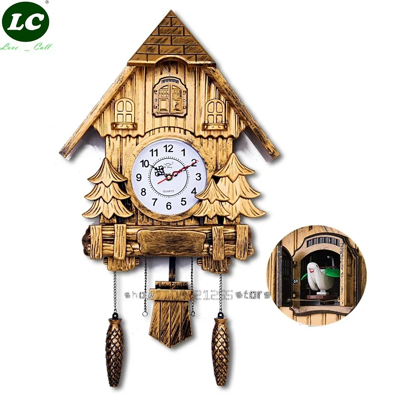 Singing Specialty Clock Resin Wall Clock 20inch Alarm Clock Swing Watch Modern Brief