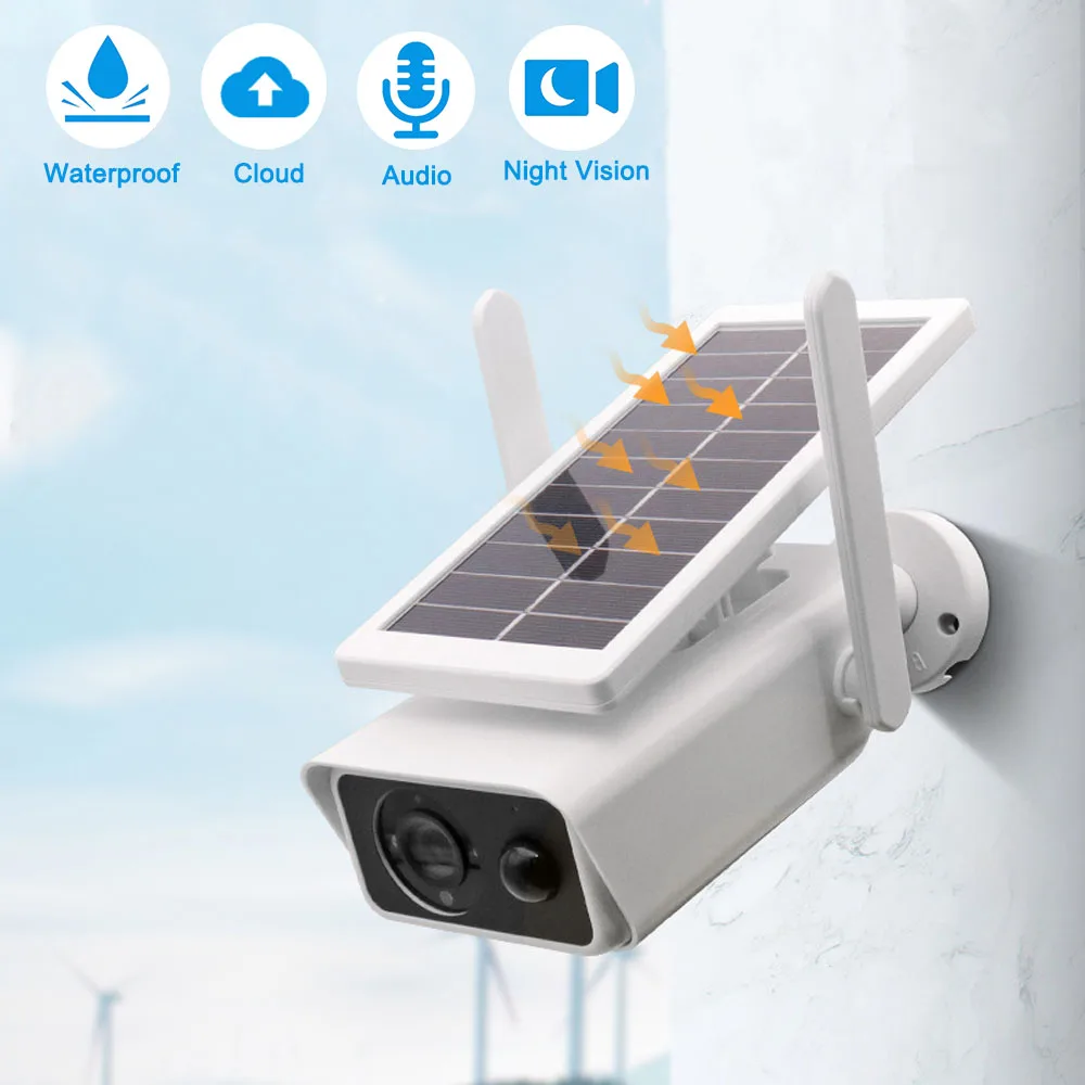 Solar Camera 3MP Battery Powered WiFi IP Camera Outdoor Wireless Surveillance Security Camera Waterproof IP66 CCTV PIR