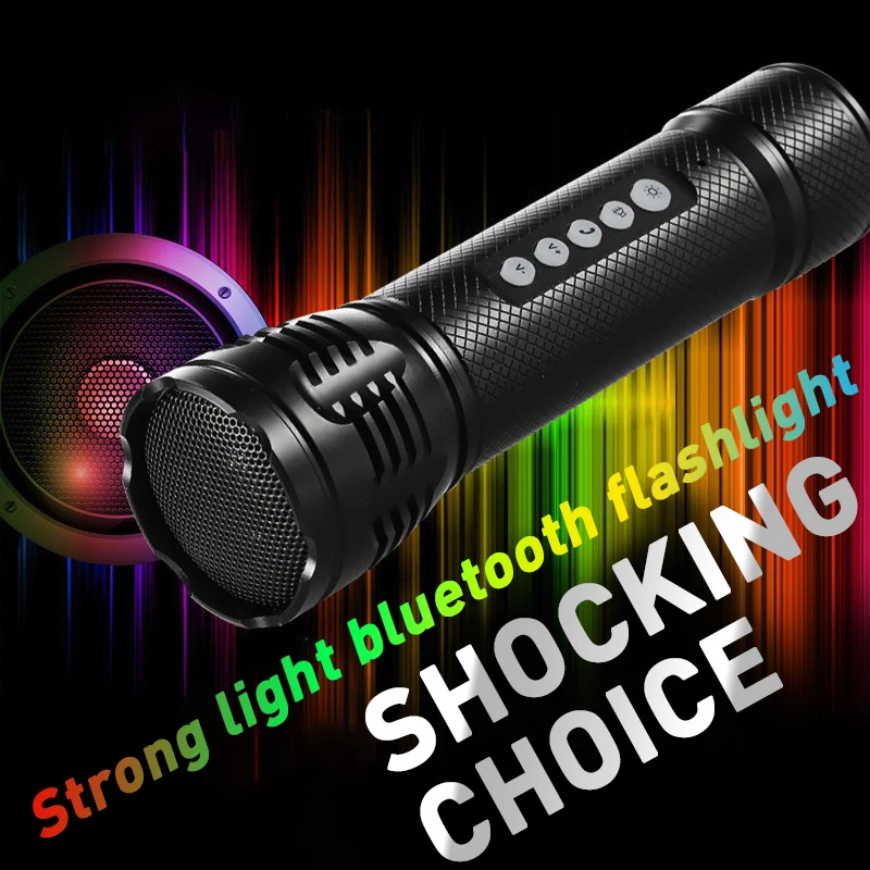 

Outdoor Lamp Wireless Bluetooth Speaker FM Radio Outdoor Portable Bicycle Speaker mini Column+Flashlight+Bike Light Mount Holder