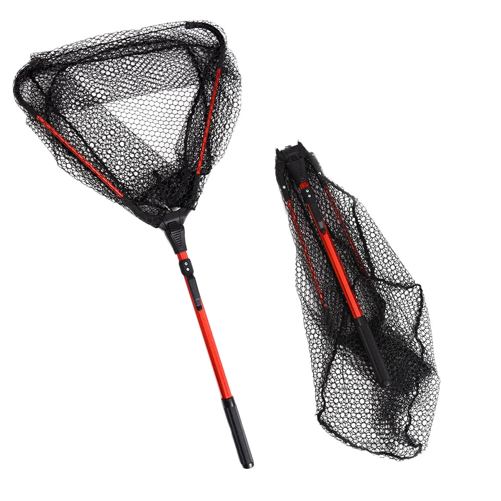 

Fly Fishing Triangle Brail Landing Net Portable Foldable Lightweight Net Nylon Fishing Net Aluminum Alloy Frame