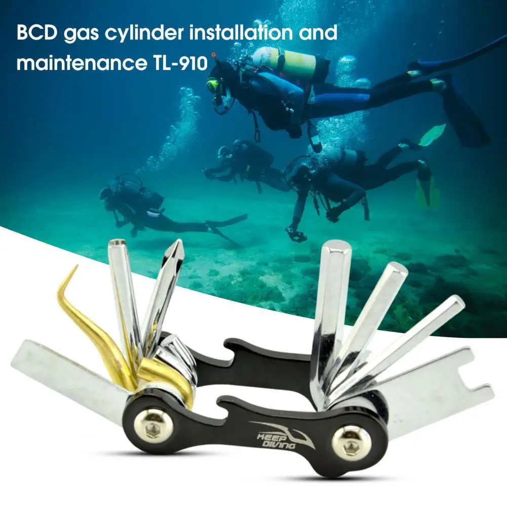 

Black/Blue Multifunctional Practical Multifunctional Repair Tool Brass Diving Repair Tool Compact Snorkeling Equipment