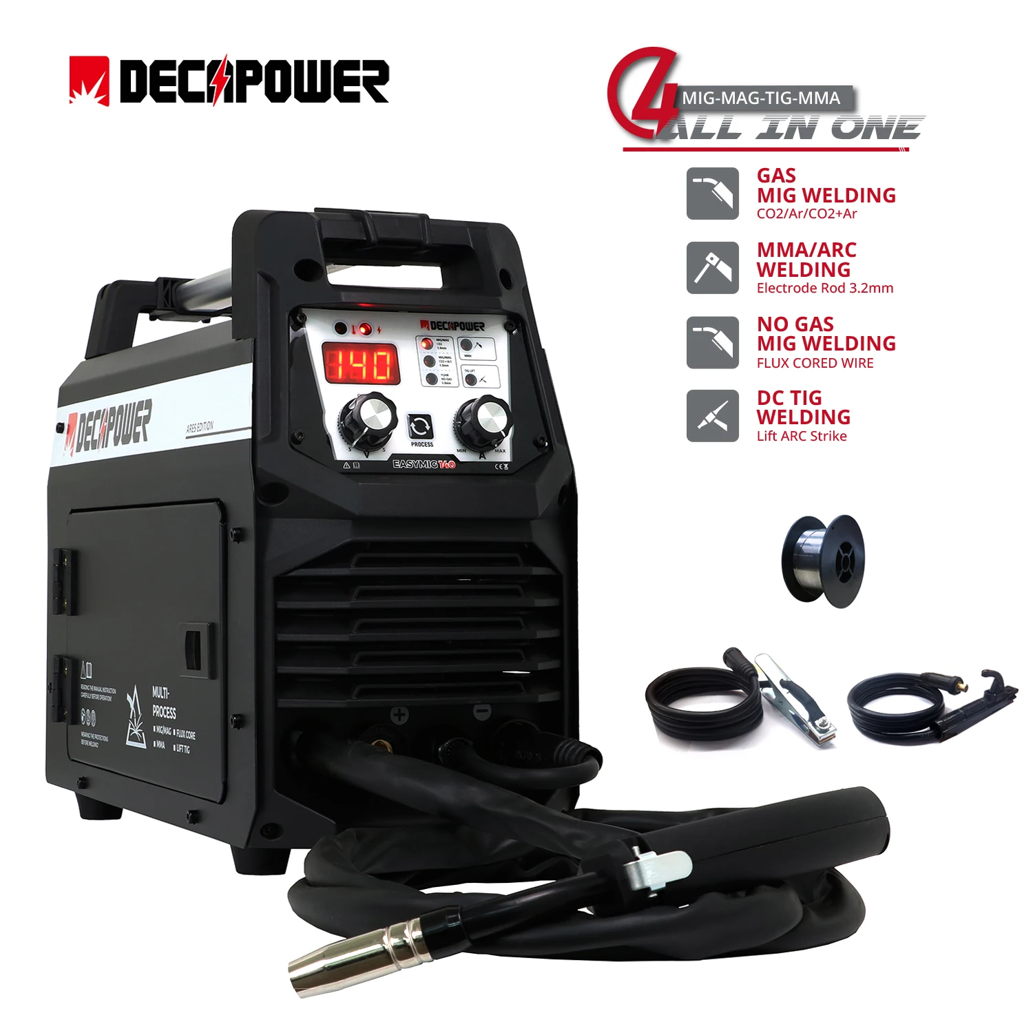Сварочное оборудование Decapower EASYMIG 140 а сварочные аппараты MIG MAG MMA TIG 4 в 1 для