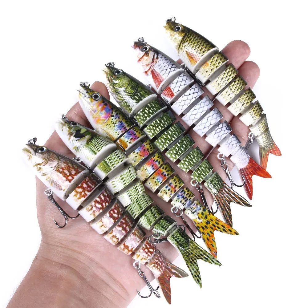 

Fishing Lures Hard Bait Bass Pike Lure Fishing Bait Jointed Swimbait 13.5cm 18.7g 8 Segments Crankbait Wobblers Fishing Tackle