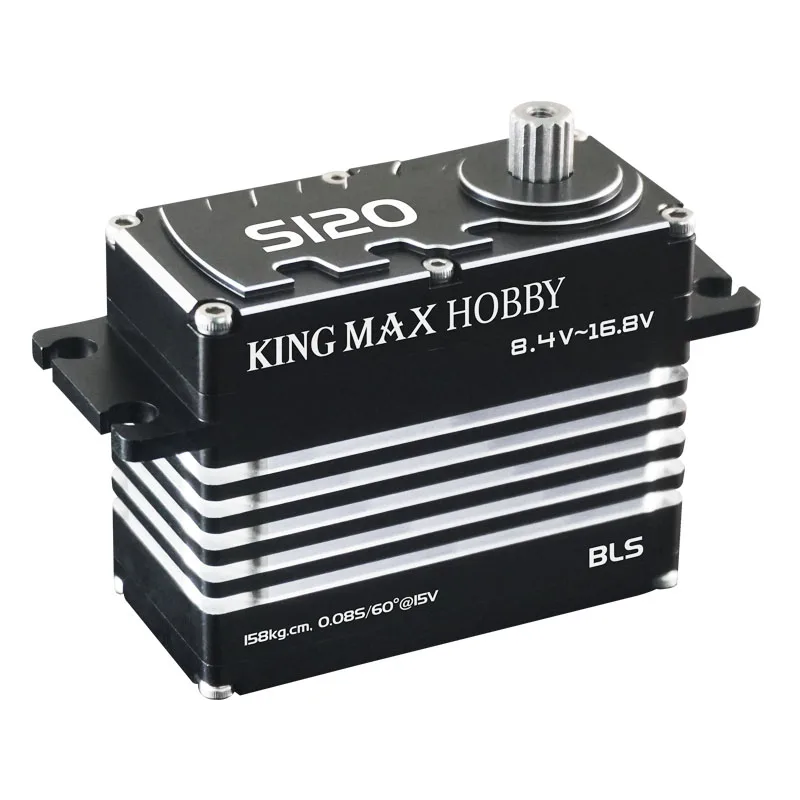 Kingmax S120 158kg.cm @ 15V стальные шестерни высокого давления с высоким крутящим моментом, водонепроницаемые бесщеточные цифровые большие сервоприводы для радиоуправляемых автомобилей, самолетов