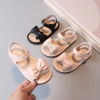 2022 casual butterfly knot non slip soft kid toddler baby shoes summer childrens girls princess open toe beach sandals f02122