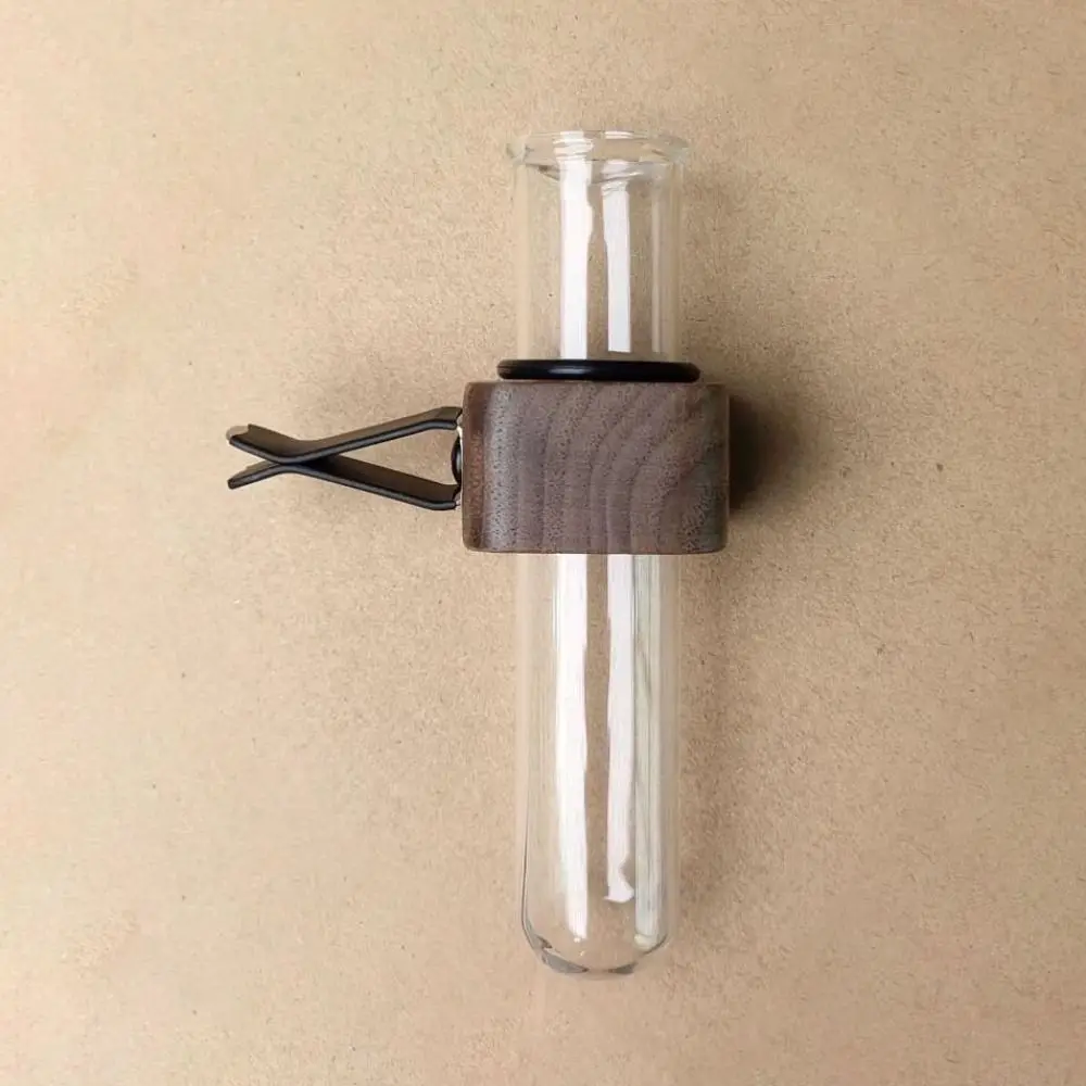 

Уникальный мини-автомобильный зажим для вазы для цветов, элегантный регулируемый автомобильный вентиляционный отверстие, ваза для цветов из ореха и стекла, украшение для вентиляционного отверстия автомобиля