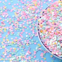 3mm love heart glittering sequins paillettes for slime additives supplies kit diy slime accessories filler for fluffy clear clay