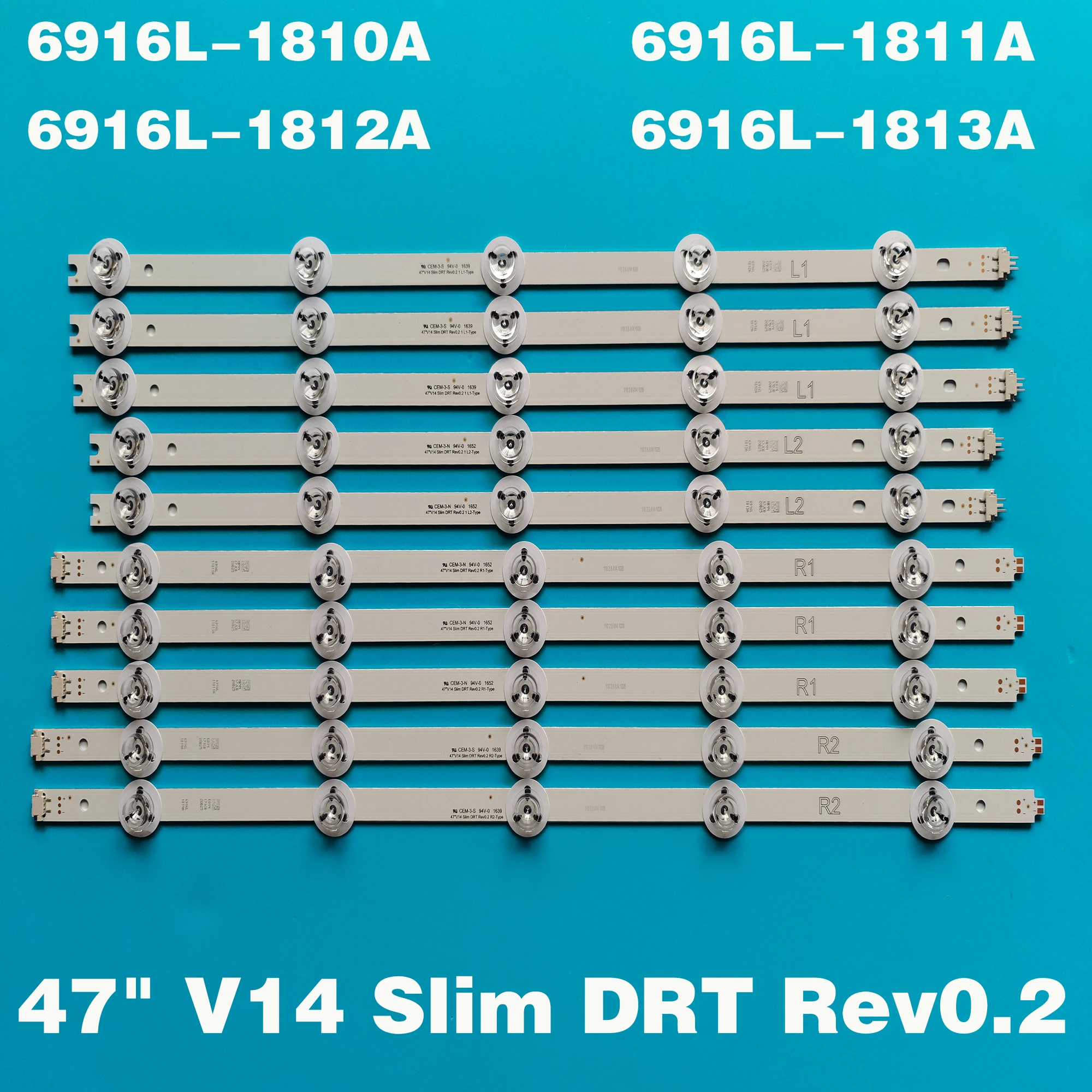 Массив светодиодной подсветки LC470DUF (VG) (F1) (F2) 47″ V14 Slim DRT для TX-47AS650E TX-47AS740E TX-47ASW654 TX-47ASW754 TH-47AS670H