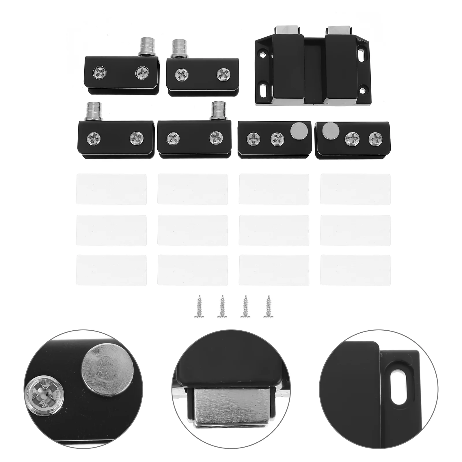 

1 Set Self-Opening Glass Door Hinge for Bathroom Cabinet Showcase Glass Door