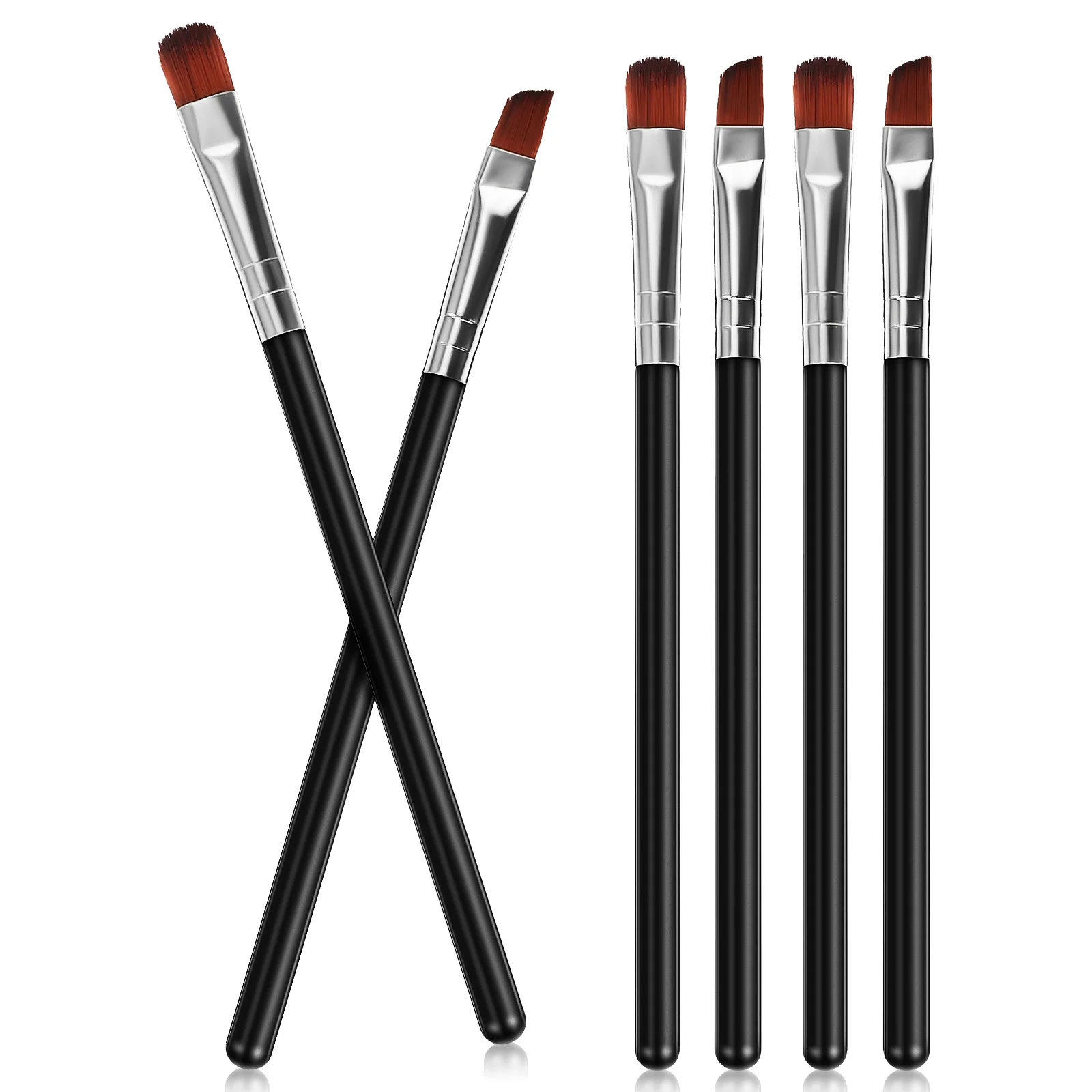 

6 Pcs Reusable Lightweight Professional Makeup Brushes Multi Function Eyebrow Brush