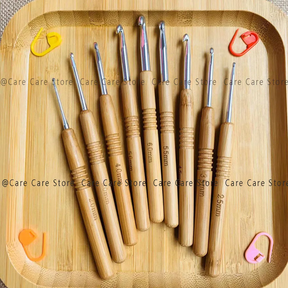 Набор бамбуковых вязальных спиц профессиональные вязальные крючки набор