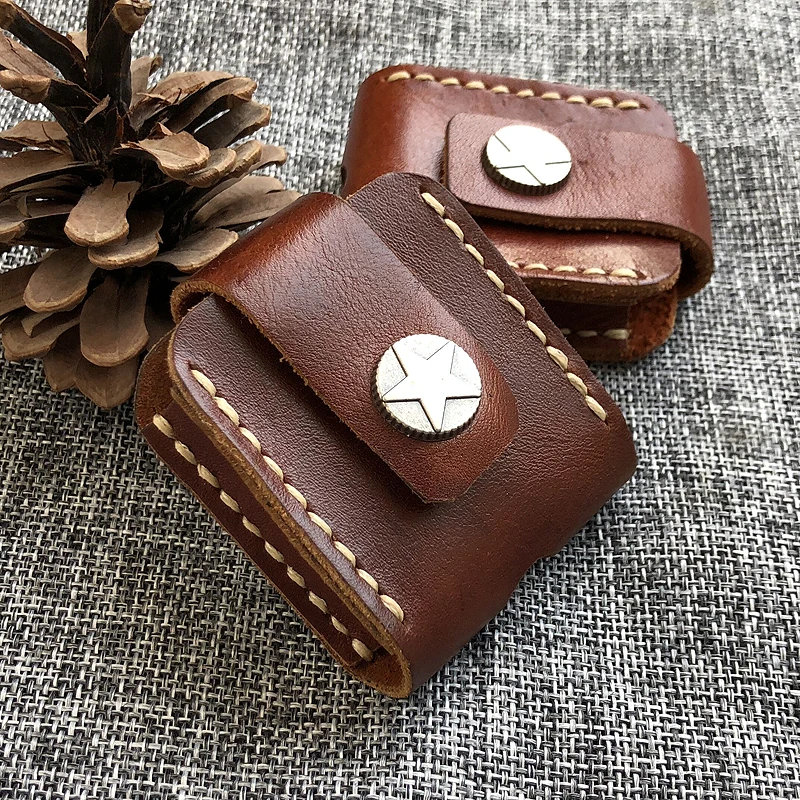 Storage Holster Genuine Leather Lighter Case  Belt Bag Handm