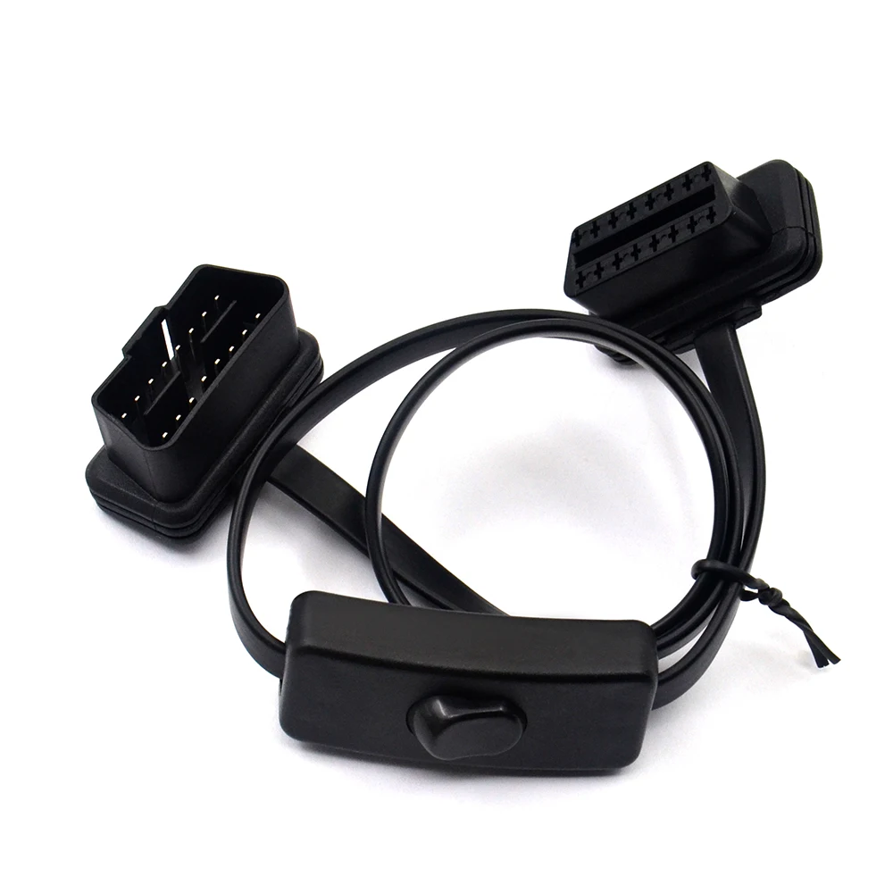 

High Quality OBD 2 Splitter Extension 1 to 2 with Switch Y Cable Male Two Port To Female for ELM327 Auto Diagnostic Scanner Tool