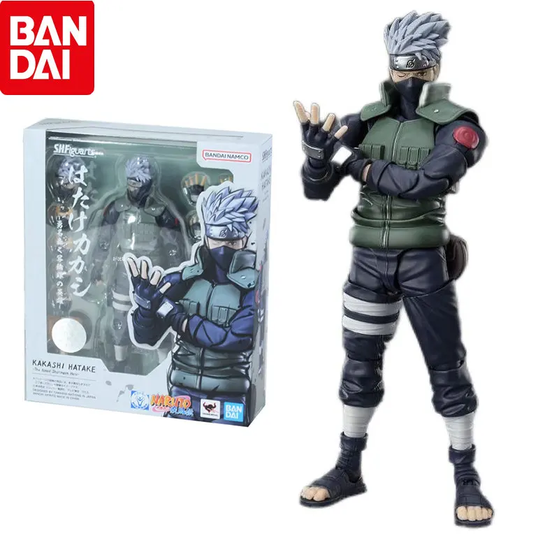 

In Stock Bandai Naruto SHF Kakashi Hatake Renowned Hero Anime Figure 16cm PVC Model Collection Action Figures Toys For Kids