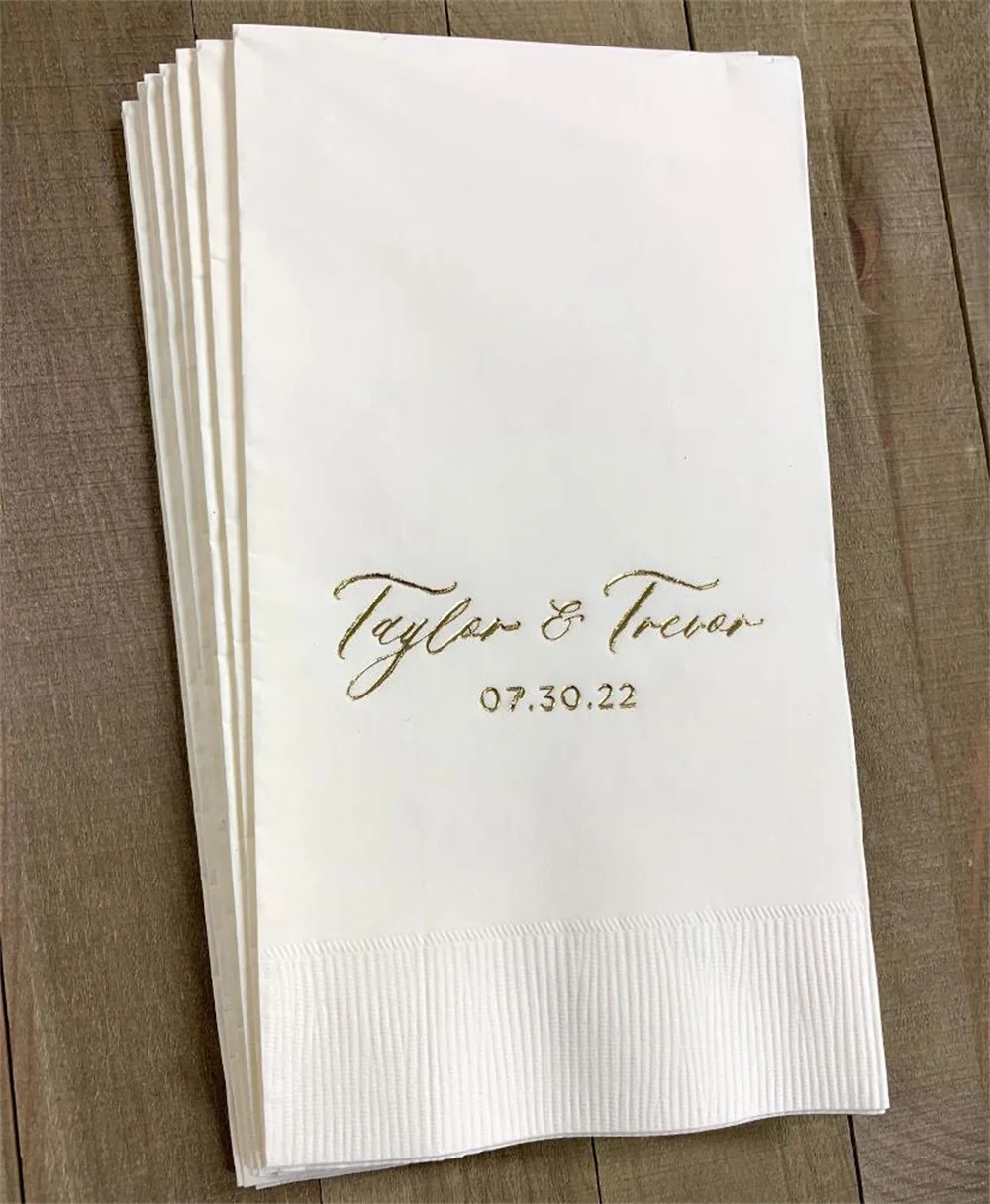 S Dinner Napkins Wedding Hostess Gift Monogram Monogrammed Custom Printed Paper Hand Towels