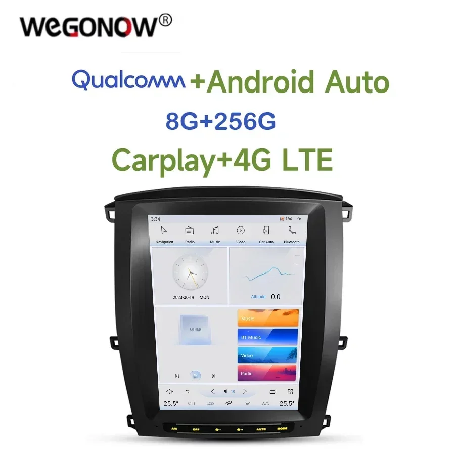 Автомобильный DVD-плеер Tesla Qualcomm Carplay Android 11 0 8G + 256G SIM Wi-Fi Bluetooth Радио GPS для Toyota Land Cruiser