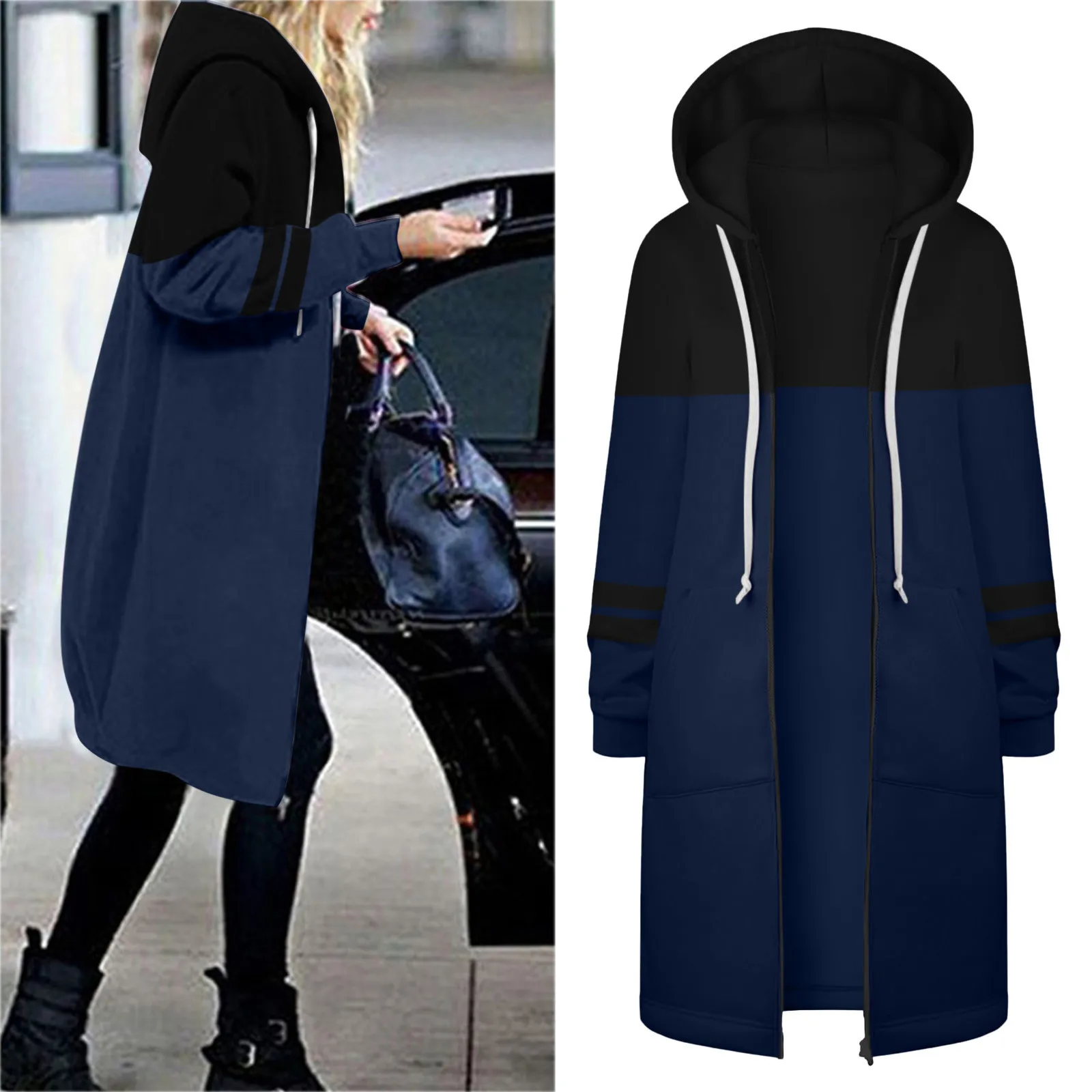 

Куртка Lax, флисовые куртки, женская теплая верхняя одежда, толстовка с капюшоном и карманами на молнии, длинный женский флисовый Топ