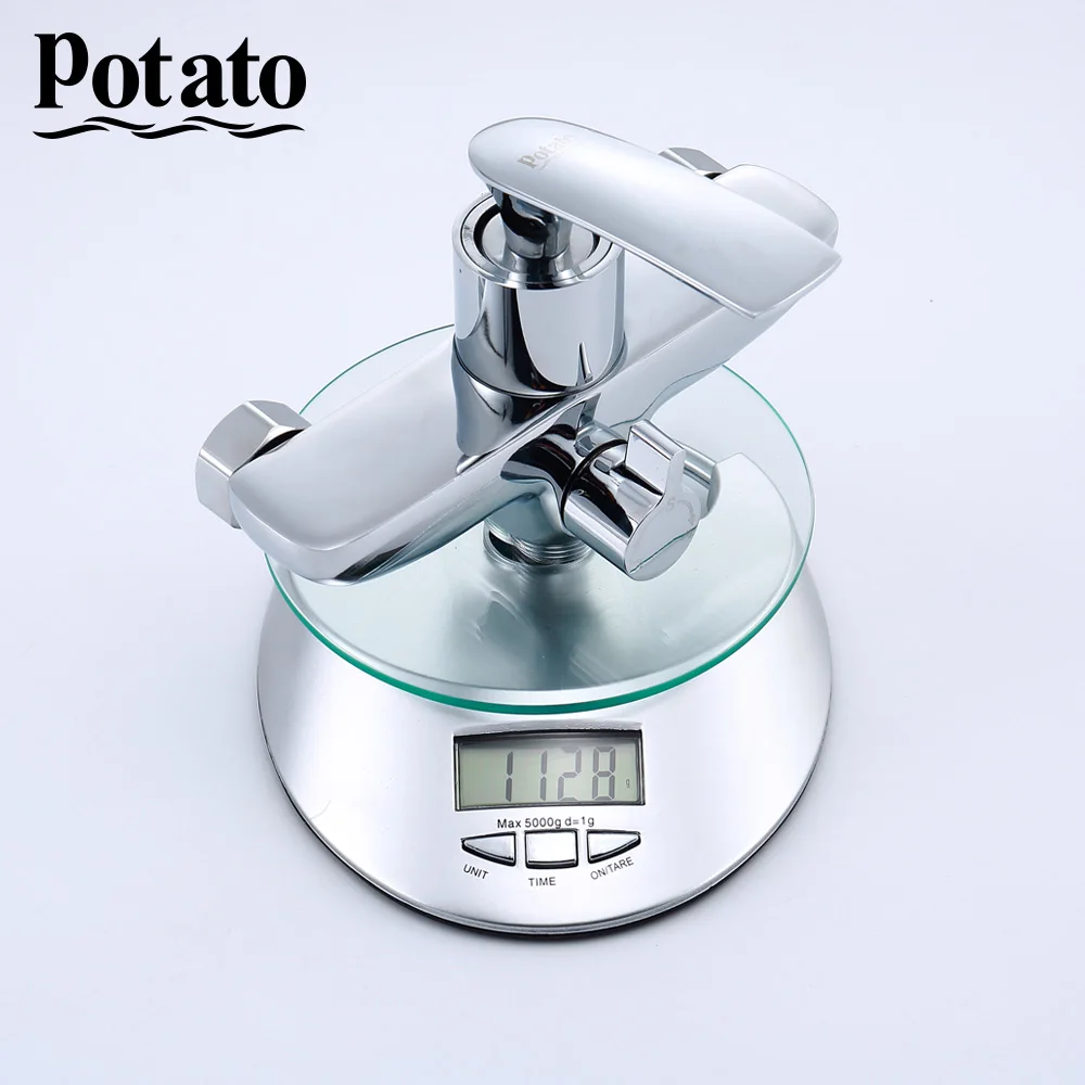 Смеситель для душа ванны и картофеля современный 2 цвета корпус из цинкового