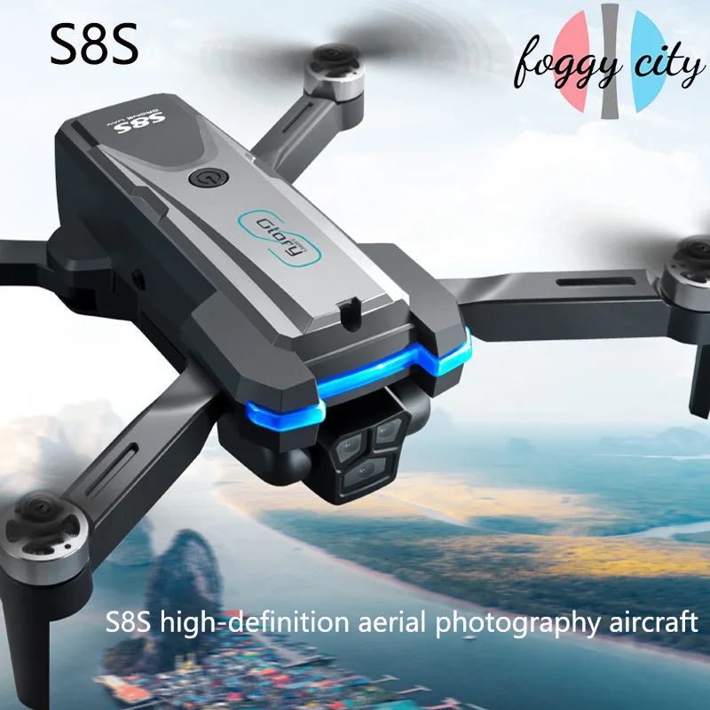 

Новое устройство для предотвращения препятствий S8s Uav, аэрофотосъемка с тремя камерами, самолет с четырьмя осями, бесщеточный мотор с дистанционным управлением