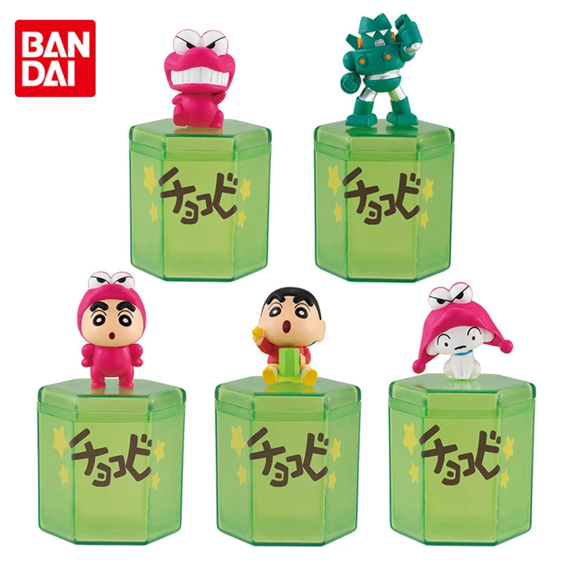 

Bandai Genuine Gashapon Crayon Shin-chan Anime Character Modeling Dolls Storage Box Anime Action Figures Toys for Children Gifts