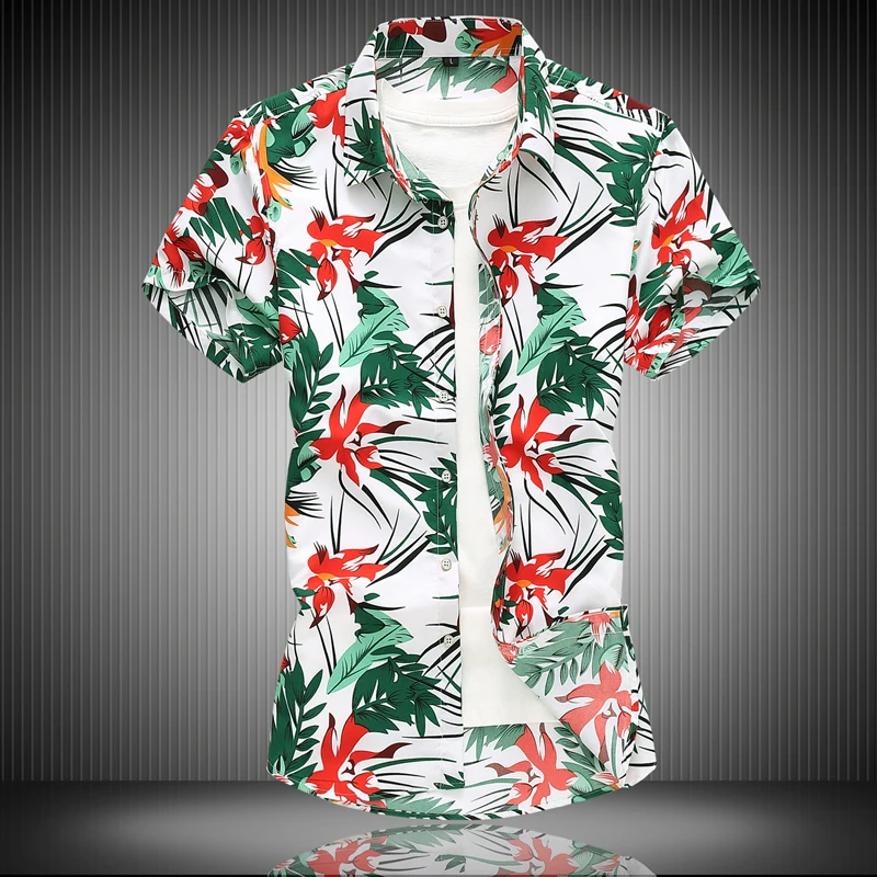 

Brand For Summer 2022 Men's Flower Shirts China Style Fashion Short Sleeve Casual Oversize 5XL 6XL 7XL Casual Blouse Clothing
