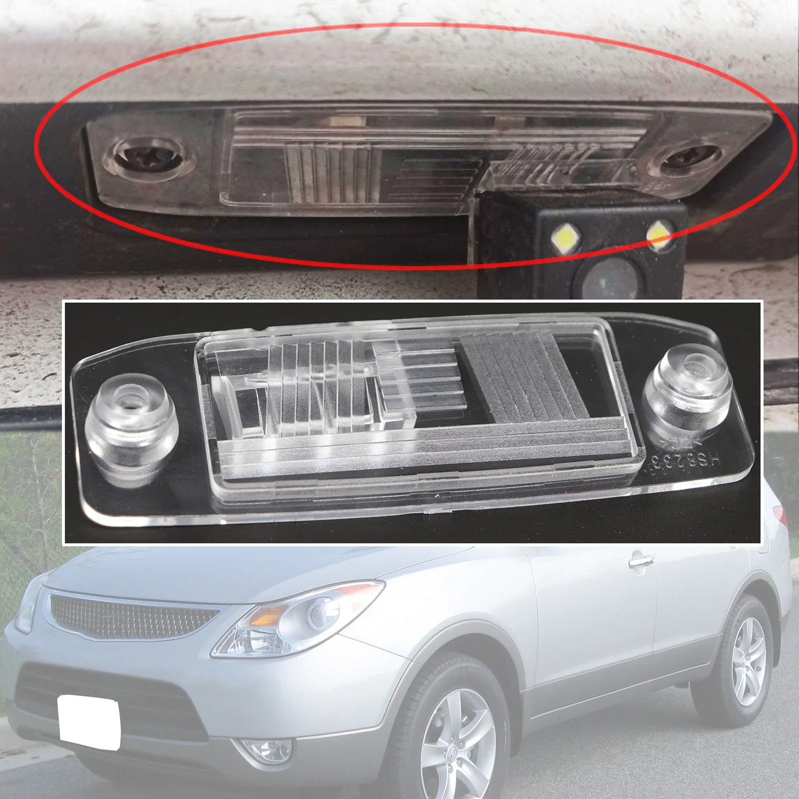 

For Hyundai Accent MC Veracruz EN ix55 Terracan Tucson JM ix35 Elantra HD MD UD Avante Rear Camera Bracket Housing Plate Case