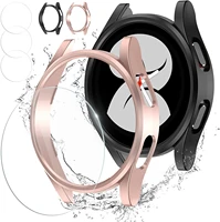 glasscover for samsung galaxy watch 4 case 40mm 44mm accessories pc all around screen protector galaxy watch4 classic 46mm 42mm