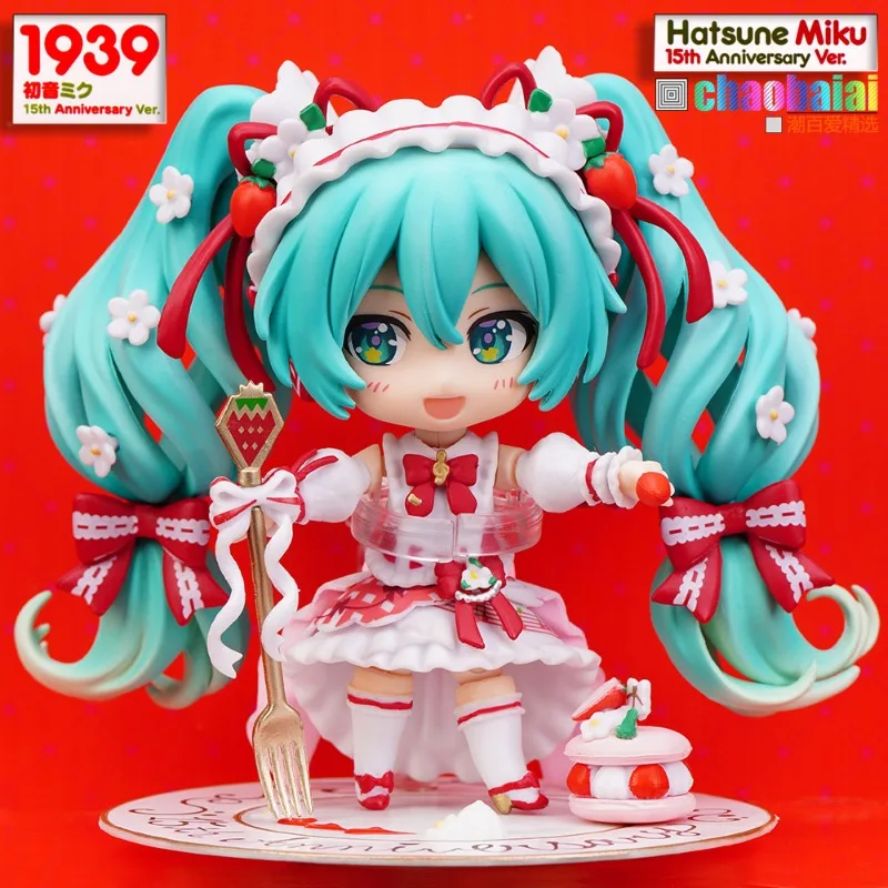 Q Version Clay Hatsune Miku 15-е юбилейное издание клубничный торт Morikura круглая глина мужское