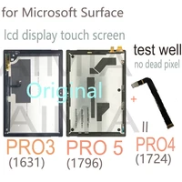 tested original pro 5 lcd for microsoft surface pro 3 1631 pro 4 1724 pro 5 1796 lcd display touch screen digitizer assembly