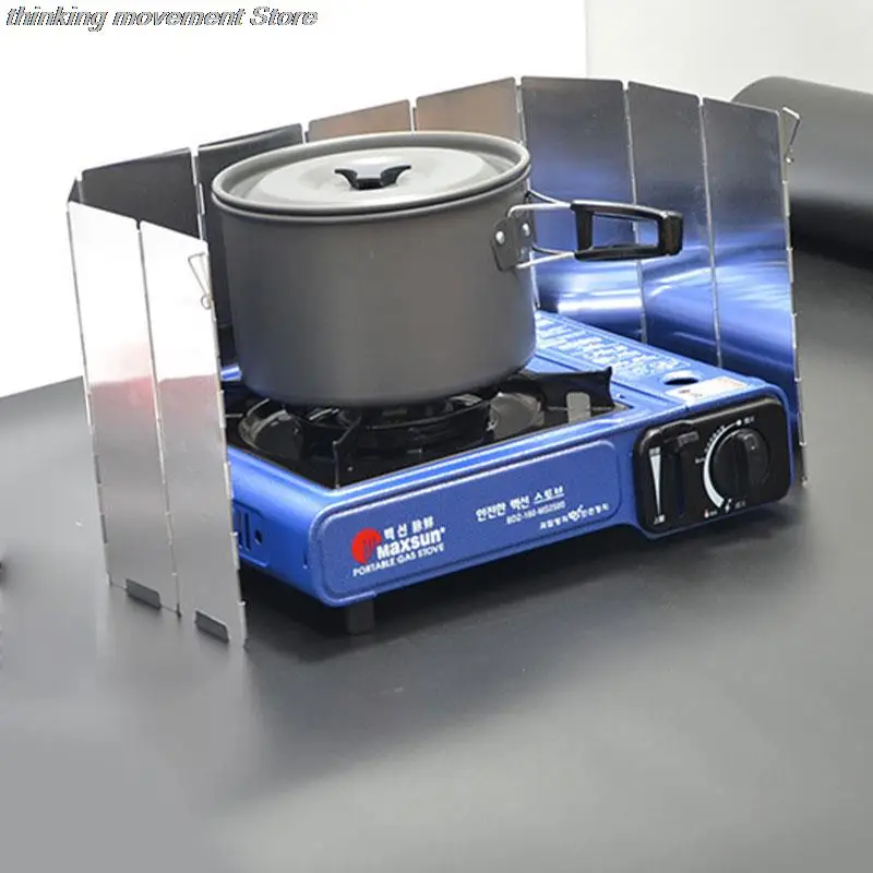 

8 Plate Foldable Gas Stove Outdoor Camping Cooking Windbreak Camping Equipment