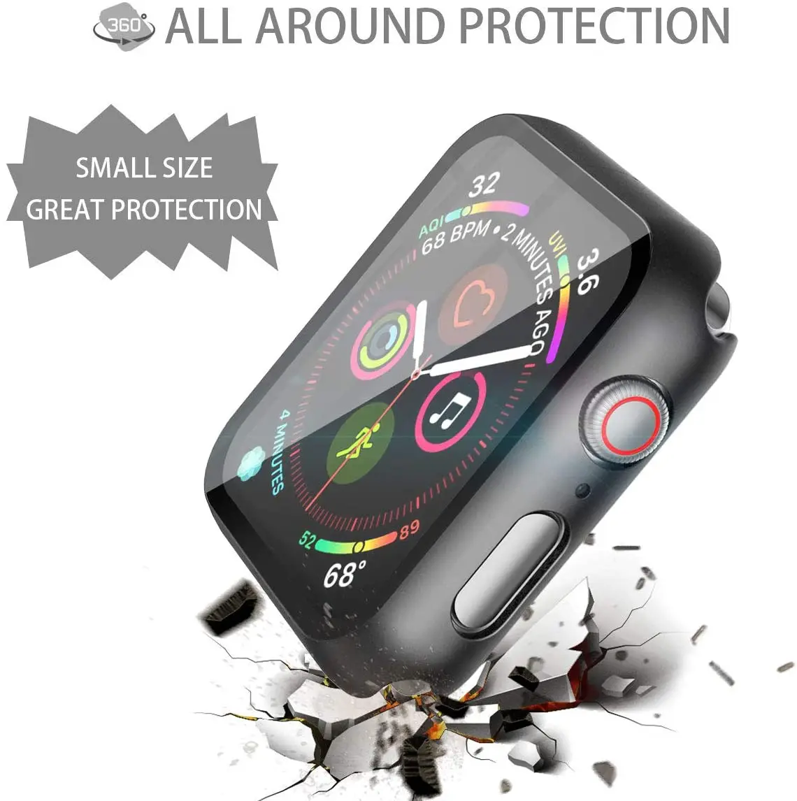 Защита экрана для Apple Watch чехол iwatch Band 44 мм 40 45 телефон серии watch 7 6 5 4 3 SE - купить по