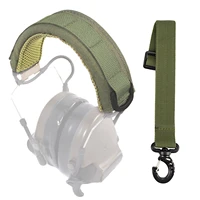 tactical modular headset cover molle headband military earphone microphone protection case hunting earmuff headphone stand strap