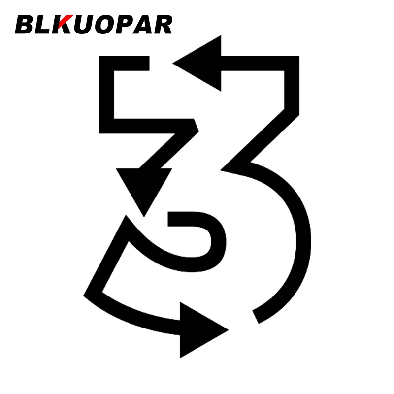 

Переработанные логотипы BLKUOPAR с тремя цифрами, автомобильная наклейка, Солнцезащитная высечка, устойчивая к царапинам оригинальная наклейка, креативная виниловая Автомобильная обертка с фургоном