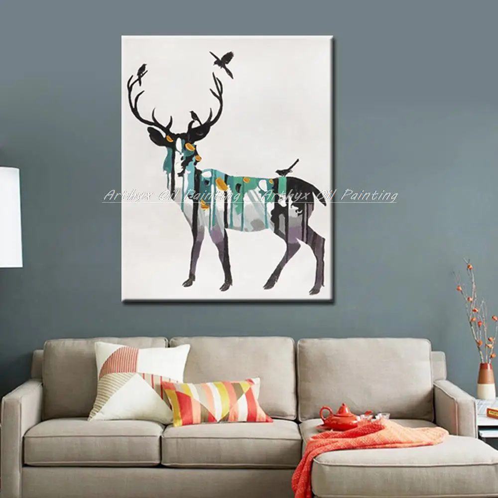 Arthyx большая ручная роспись современная абстрактная картина маслом с