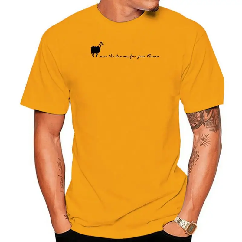 

2022 Printed Men T Shirt Cotton Short Sleeve save the drama for your llama T-Shirt Women tshirt